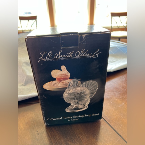LE Smith Holiday Vintage Thanksgiving Le Smith Clear Carnival Glass